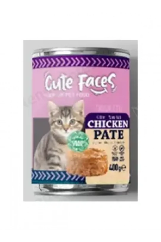 Cute Faces Tahılsız Pate Tavuk Etli Yavru Kedi Konserve 400 gr