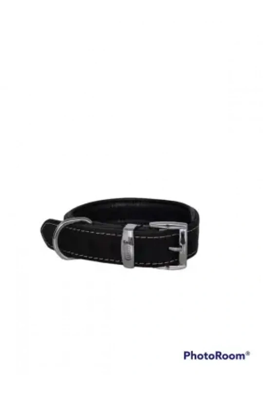 Daisy Klasik Deri Köpek Tasması L-3cm Siyah