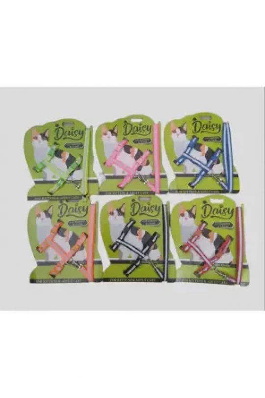 Daisy Reflektörlü Kedi Takım Bel Tasması