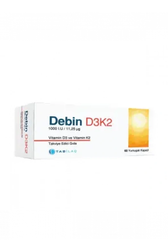 Debin D3K2 Vitamin 60 Yumuşak Kapsül