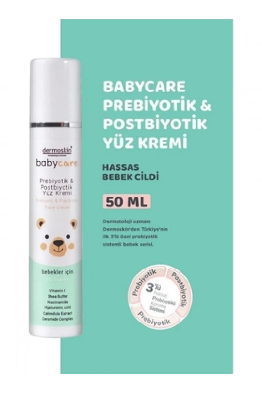 Dermoskin Babycare Prebiyotik & Postbiyotik Yüz Kremi 50 ml