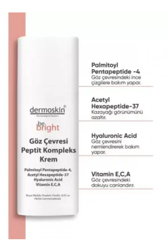 Dermoskin Be Bright Göz Çevresi Peptit Kompleks Krem 15 ml