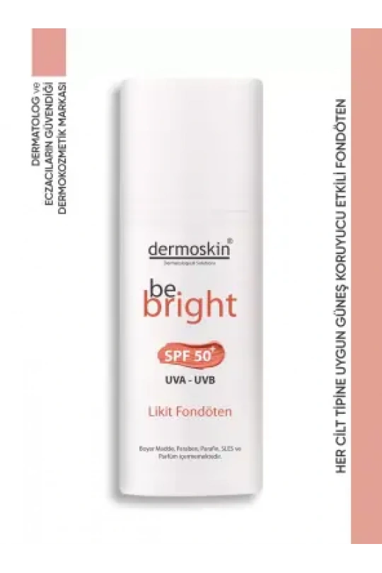 Dermoskin Be Bright SPF50+ Likit Fondöten 33ml - Medium
