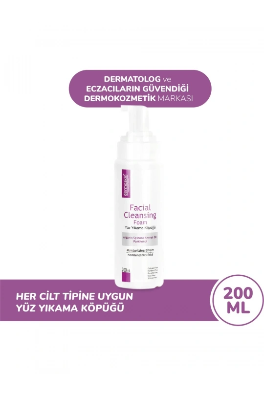 Dermoskin Facial Cleansing Foam 200 ml Yüz Temizleme Köpüğü