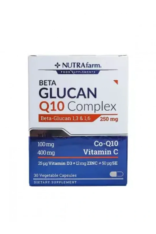 Dermoskin NutraFarm Beta Glukan Q10 Complex 250mg 30 Kapsül