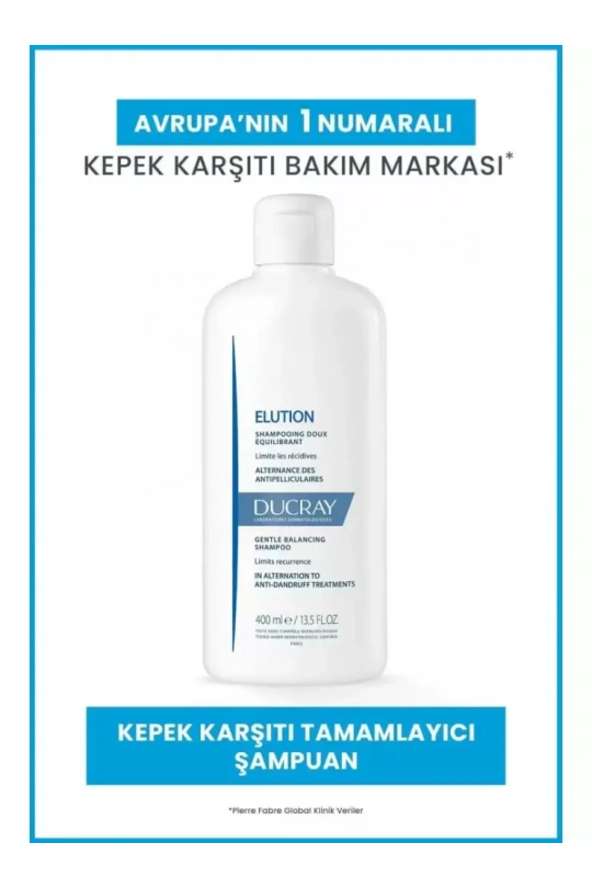 Ducray Elution Shampoo Kepek Karşıtı Tamamlayıcı Şampuan