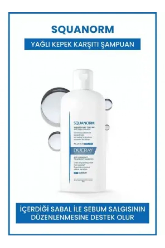Ducray Squanorm Yağlı Kepek Karşıtı Şampuan 200ml
