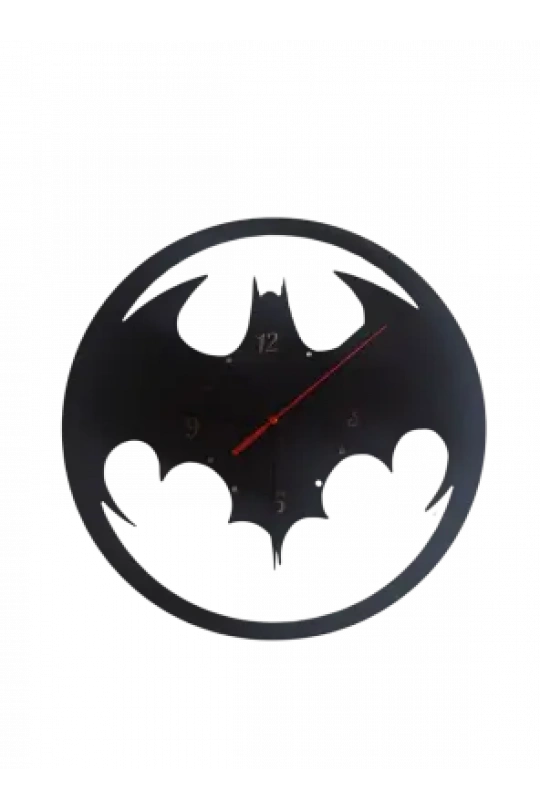 Ebruli Sanat Tasarım Batman Temalı Ahşap Duvar Saati