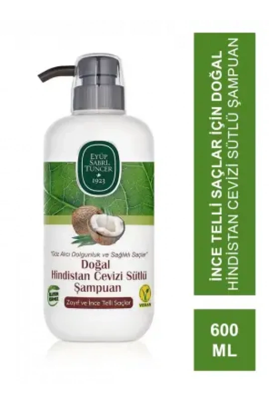 Eyüp Sabri Tuncer Doğal Hindistan Cevizi Sütlü Şampuan 600 ml