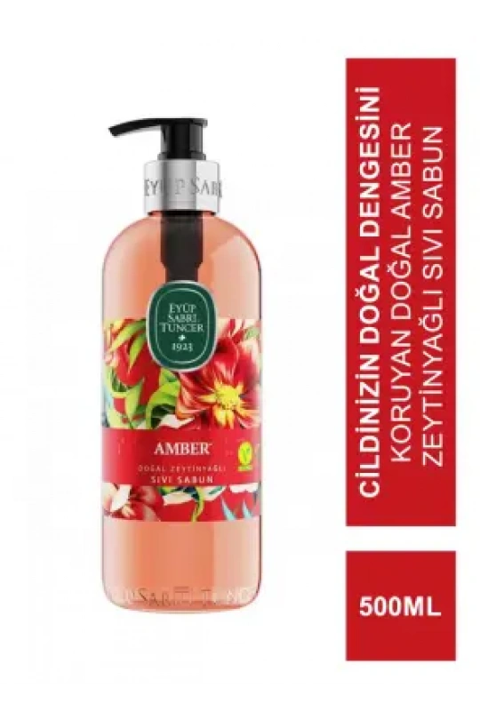 Eyüp Sabri Tuncer Doğal Zeytinyağlı Sıvı Sabun Amber 500 ml