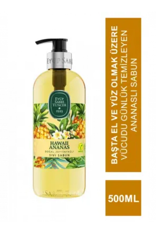 Eyüp Sabri Tuncer Doğal Zeytinyağlı Sıvı Sabun Hawaii Ananas 500 ml