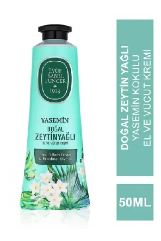 Eyüp Sabri Tuncer Yasemin Doğal Zeytinyağlı El ve Vücut Kremi 50 ml
