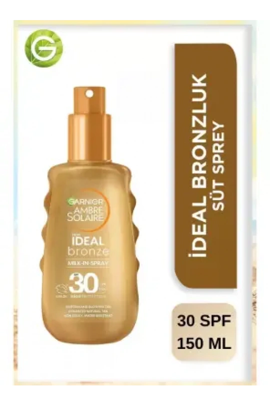 Garnier Ambre Solaire İdeal Bronze Milk Sprey Spf30+ - Bronzlaştırıcı Sprey - 150 ml
