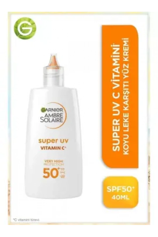 Garnier Ambre Solaire Süper Uv Vit. C Spf50+ Anti Dark Spots Fluid - C Vit. Koyu Leke Karşıtı Fluid - 40 ml