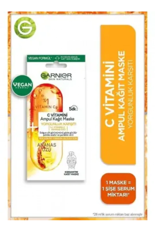 Garnier C Vitamini Ampul Kağıt Maske 15 gr