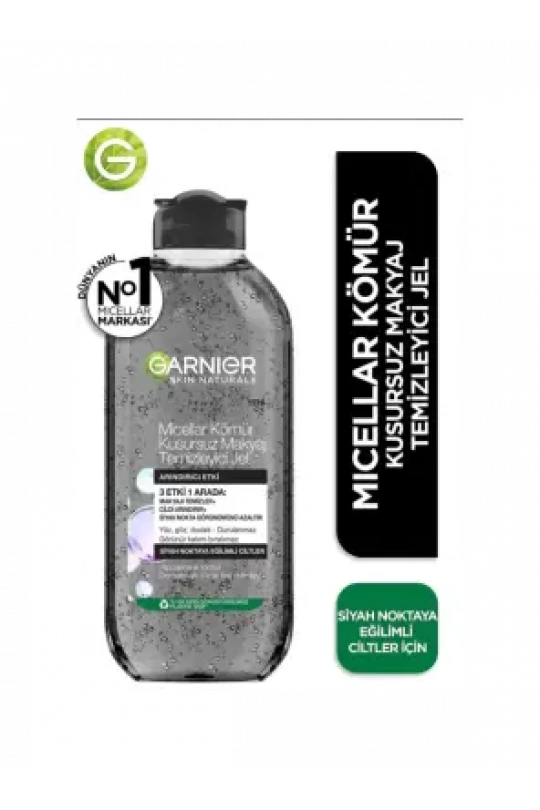 Garnier Miceller Kömür Kusursuz Makyaj Temizleyici Jel 400 ml