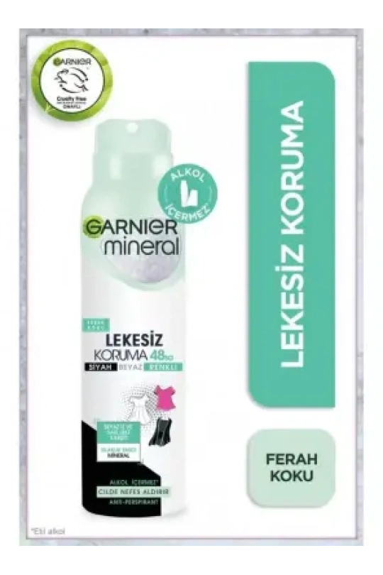 Garnier Mineral Lekesiz Koruma Ferah Koku Sprey Deodorant 150 ml