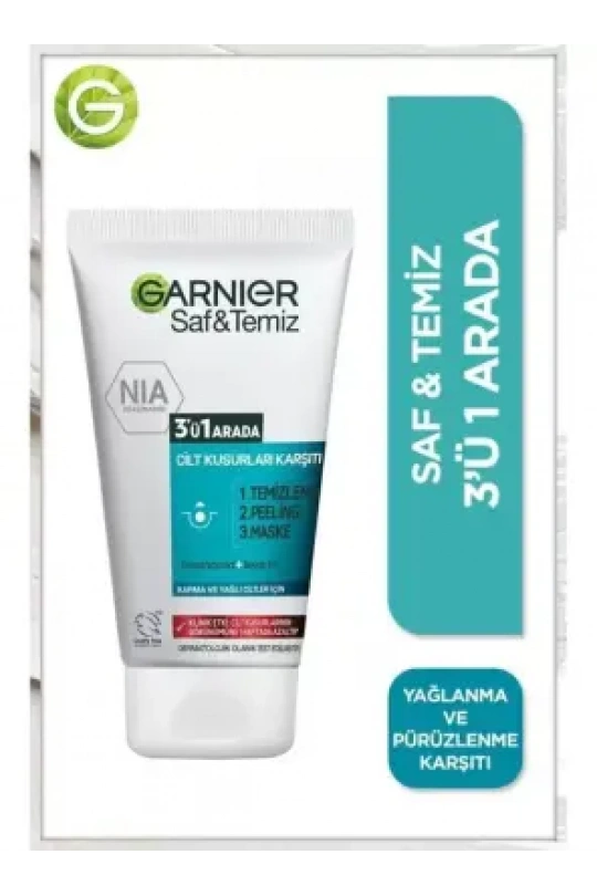 Garnier Saf & Temiz Yağlanma ve Pürüzlere Karşı 3ü 1 Arada 150 ml