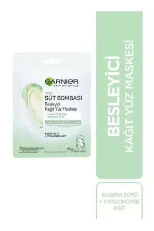 Garnier Süt Bombası Badem Sütü Kağıt Maske 28 gr