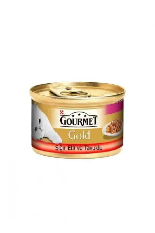 Gourmet Gold Sığır Etli Tavuklu Kedi Konservesi 85Gr