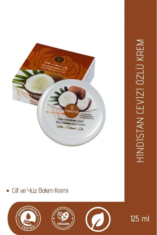 Harems Hindistan Cevizi Özlü Yüz & Dekolte Bakım Kremi 125ML