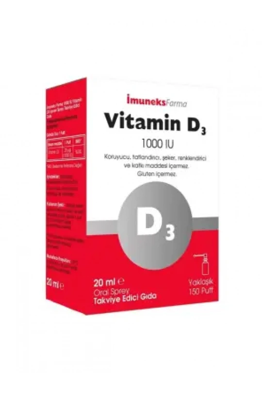 İmuneks Vitamin D3 1000 IU Sprey 20 ml