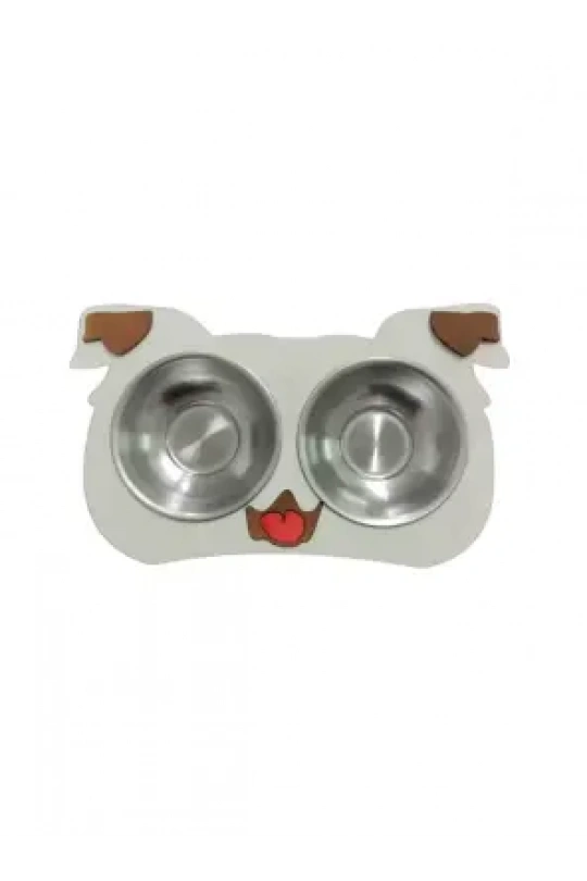 Kedi ve Köpek Figürlü Mama ve Su Kabı İkili