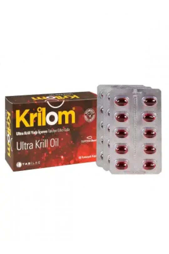 Krilom Ultra Krill Oil Takviye Edici Gıda 30 Yumuşak Kapsül