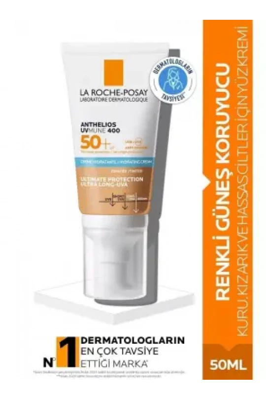 La Roche Posay Anthelios Uvmune 400 Spf 50+ Hydrating Tinted Renkli Güneş Koruyucu Cream 50 ml