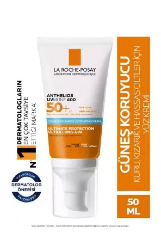 La Roche Posay Anthelios Uvmune 400 Ultra Hydrating SP50+ 50ml Güneş Koruyucu Yüz Kremi