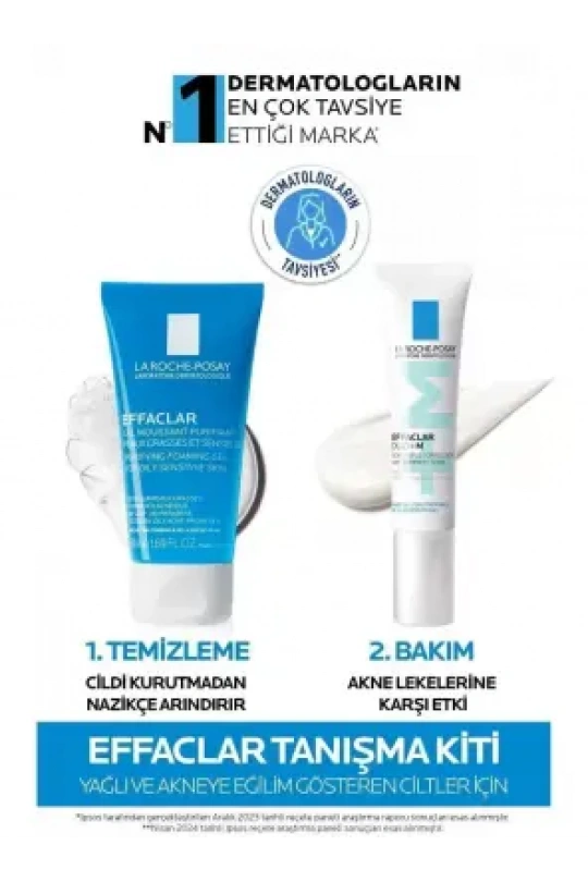 La Roche Posay Effaclar Duo Bakım Kremi 15ml + Effaclar Temizleme Jeli 50ml Tanışma Kiti