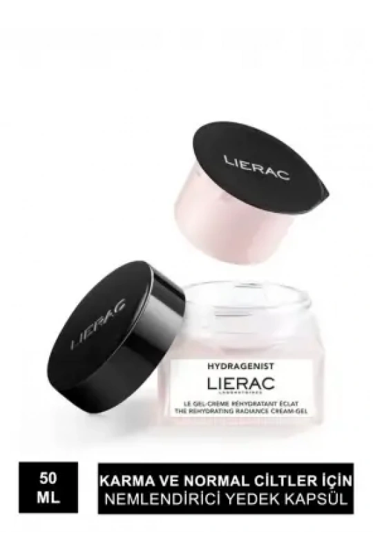 Lierac Hydragenist Radiance Cream Gel Refill - Karma/Normal Ciltler İçin Nemlendirici Yedek Kapsül - 50 ml