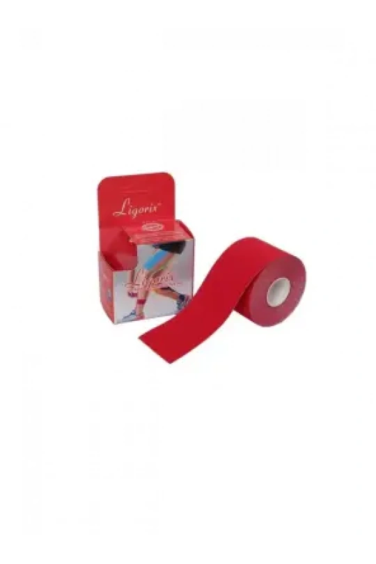 Ligorix Kinesio Tape Ağrı Bandı 5cm x 5m - Kırmızı -