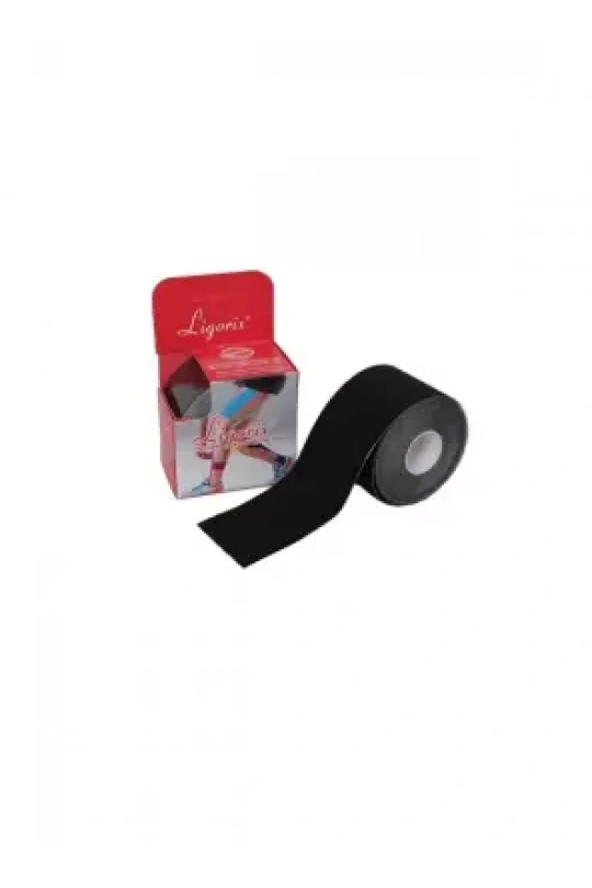 Ligorix Kinesio Tape Ağrı Bandı 5cm x 5m - Siyah -