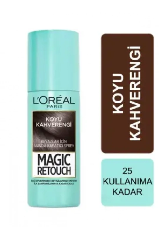 Loreal Paris Beyaz Saçlar İçin Kapatıcı Saç Spreyi - Koyu Kahverengi - 75 ml