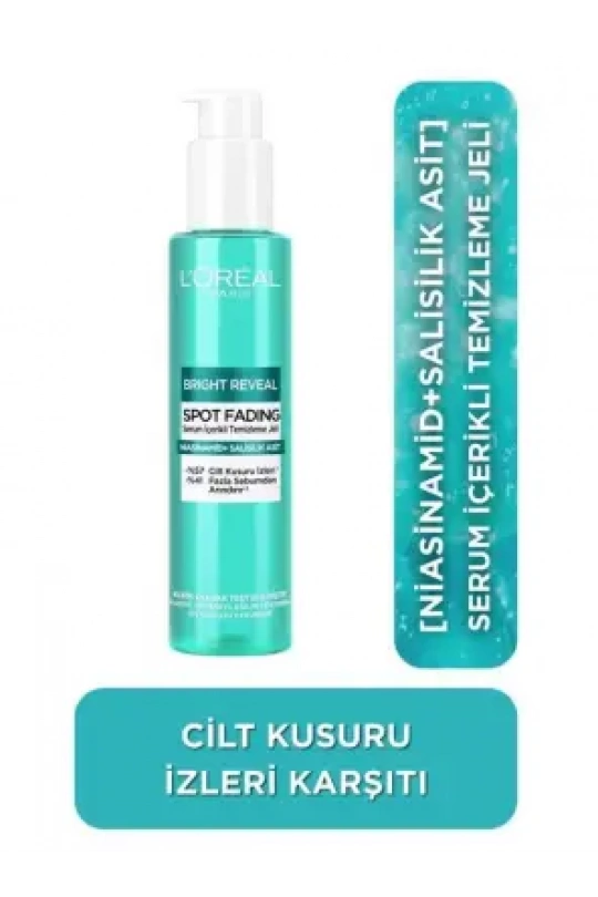 Loreal Paris Bright Reveal Spot Fading - Serum İçerikli Temizleme Jeli - Hassas / Akneli Ciltler - 150 ml