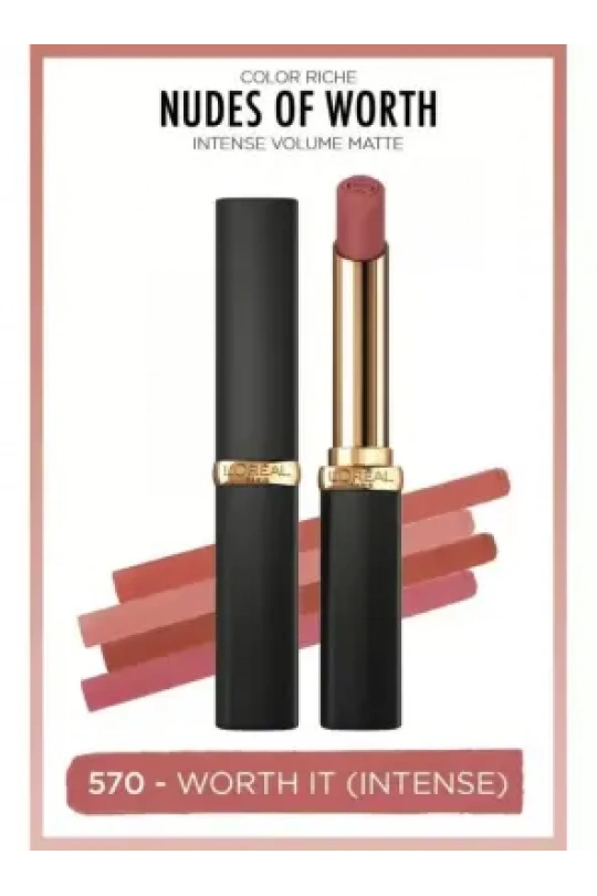 Loreal Paris Color Riche Intense Volume Matte Ruj - 570 Worth It -Intense-