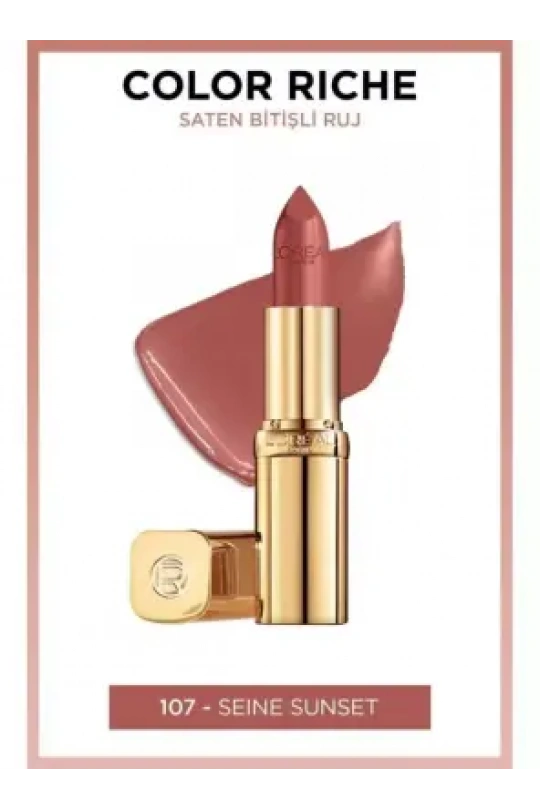 Loreal Paris Color Riche Saten Bitişli Ruj 107 Seine Sunset
