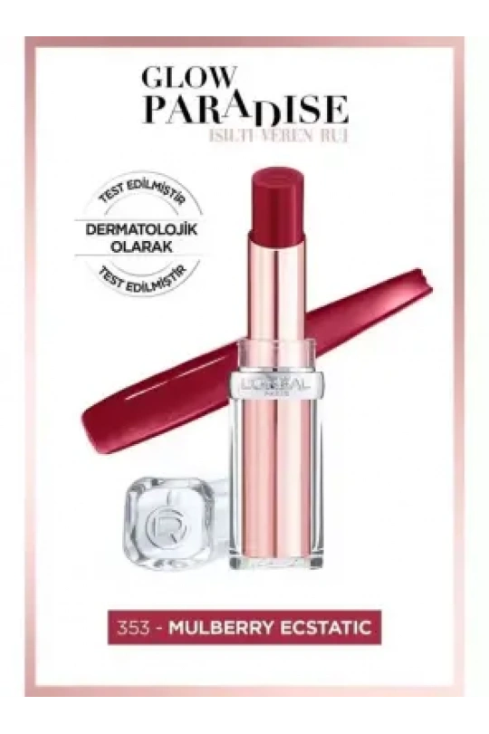 Loreal Paris Glow Paradise Balm-in-Lipstick - Işıltı Veren Ruj 353 Mulberry Ecstatic