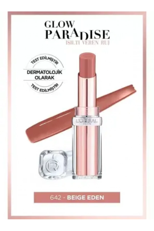 Loreal Paris Glow Paradise Balm-in-Lipstick - Işıltı Veren Ruj 642 Beige Eden