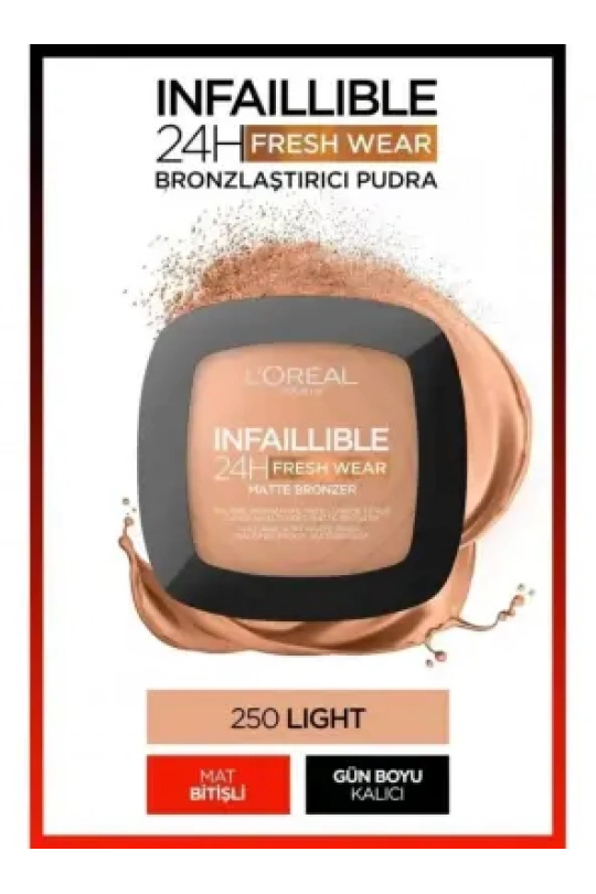 Loreal Paris Infaillible 24H Fresh Wear Bronzlaştırıcı Pudra - 250 Light 9gr