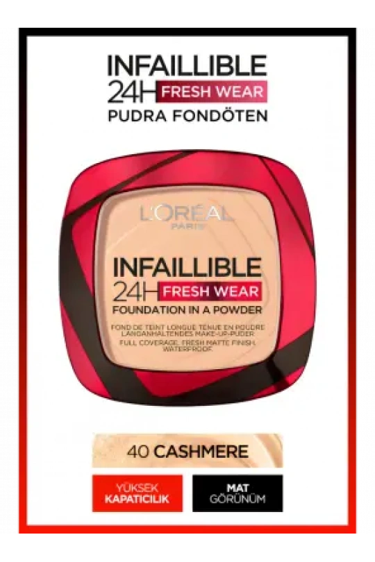 Loreal Paris Infaillible 24H Fresh Wear Pudra Fondöten 40 Cashmere 9gr
