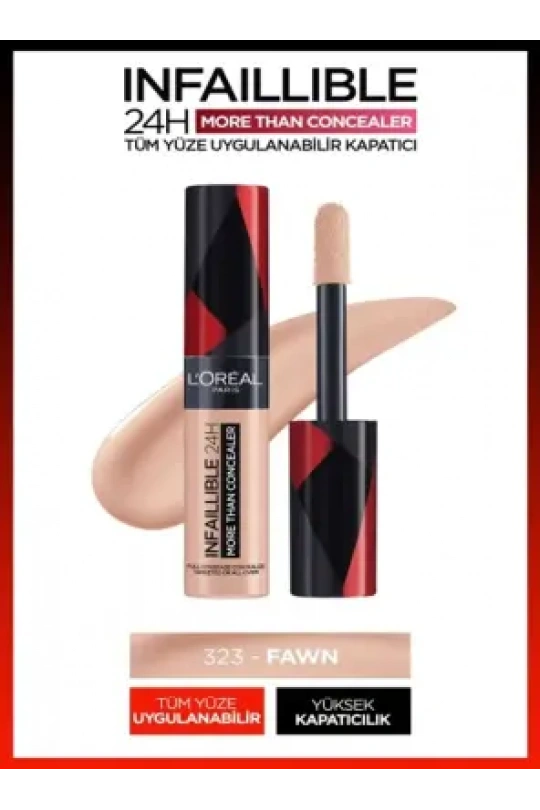 Loreal Paris Infaillible 24H Tüm Yüze Uygulanabilir Kapatıcı - 323 Fawn/Cham 11ml