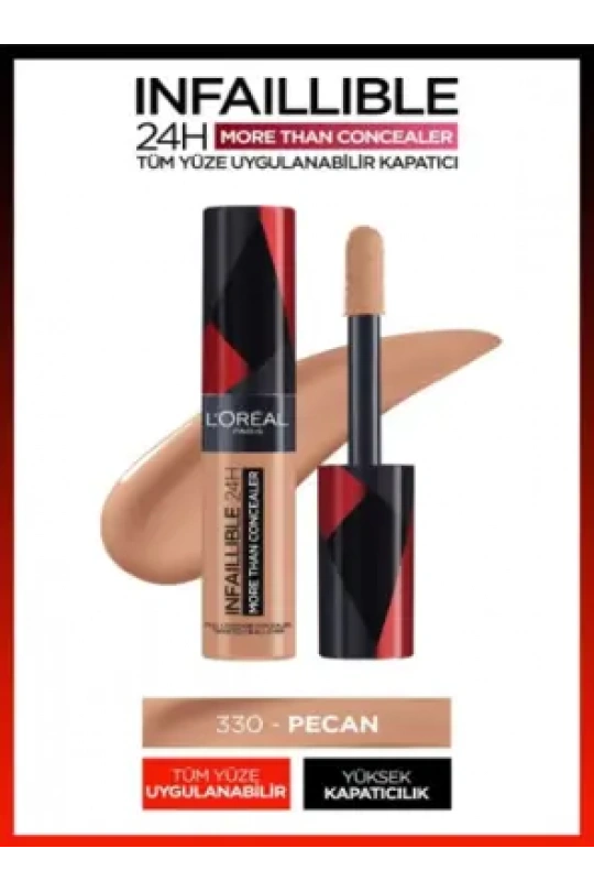 Loreal Paris Infaillible 24H Tüm Yüze Uygulanabilir Kapatıcı - 330 Pecan/Pac 11ml