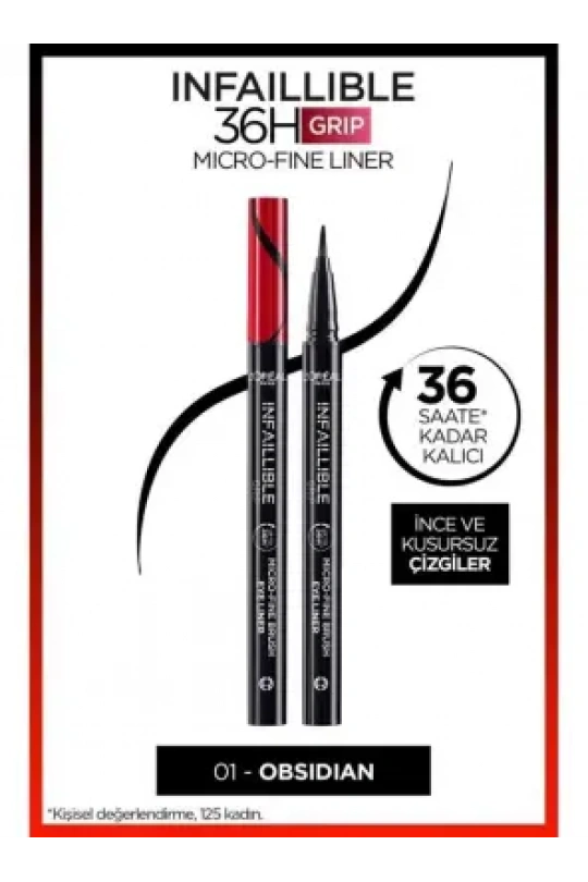 Loreal Paris Infaillible 36H Grip Micro Fine Eyeliner 01 Obsidian - Siyah