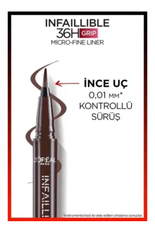 Loreal Paris Infaillible 36H Grip Micro Fine Eyeliner 02 SMOKEY EARTH -Kahverengi-