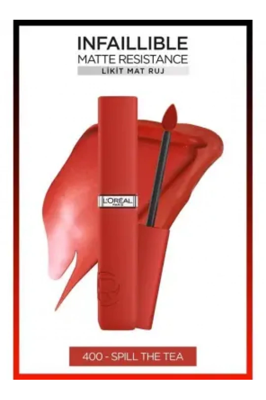 Loreal Paris Infaillible Matte Resistance Likit Mat Ruj - 400 Spill The Tea
