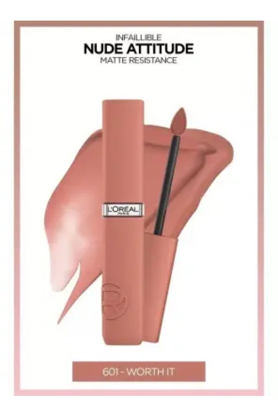Loreal Paris Infaillible Matte Resistance Likit Mat Ruj - 601 Worth It