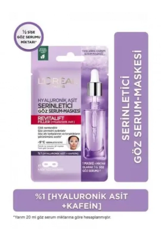 Loreal Paris Revitalift Filler Serinletici Kağıt Göz Serum Maskesi
