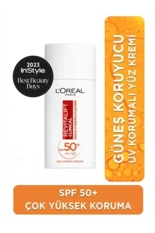Loreal Paris Revitalift SPF 50+ Yüz Güneş Kremi - Fluid Krem - 50ml